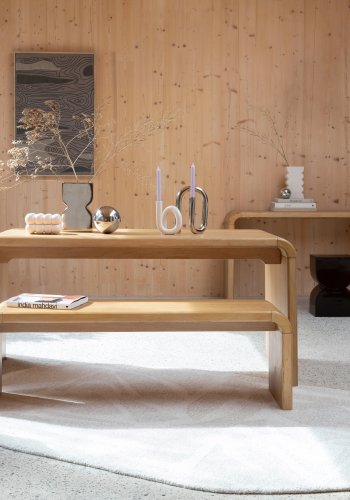 ZUIVER Former gulvtppe, m. mnster - hvid uld (160x230)