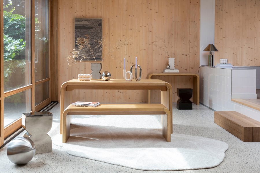 ZUIVER Former gulvtppe, m. mnster - hvid uld (160x230)