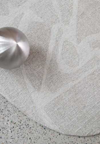 ZUIVER Former gulvtppe, m. mnster - hvid uld (160x230)