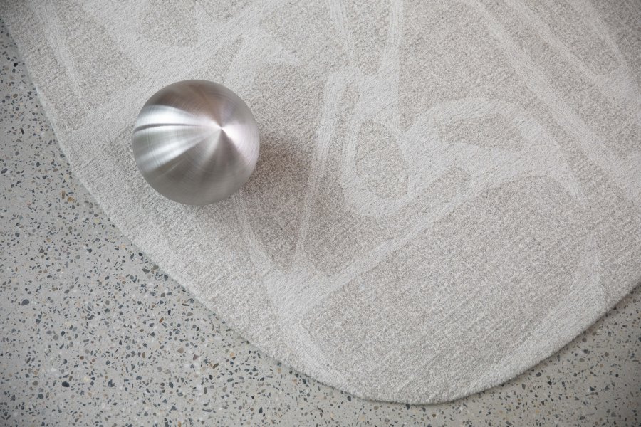 ZUIVER Former gulvtppe, m. mnster - hvid uld (160x230)