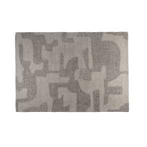 ZUIVER Frantic gulvtppe, m. mnster, rektangulr - gr uld (160x240)