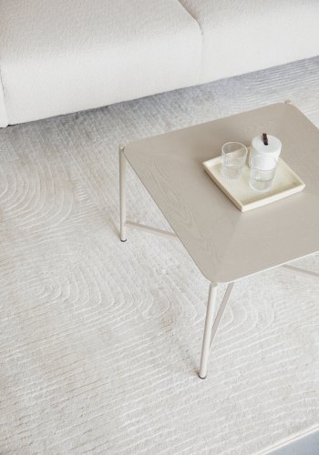 WHITE LABEL LIVING Lignes gulvtppe, rektangulr - beige decolan (160x230)