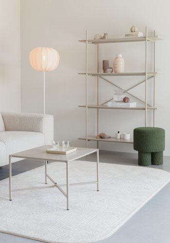 WHITE LABEL LIVING Lignes gulvtppe, rektangulr - beige decolan (160x230)