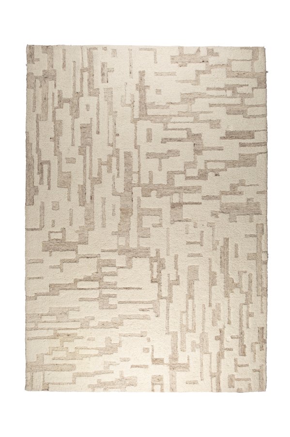 ZUIVER Hills gulvtppe, rektangulr - beige uld (160x230)