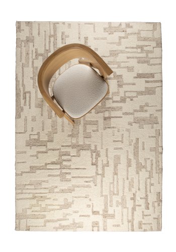 ZUIVER Hills gulvtppe, rektangulr - beige uld (160x230)