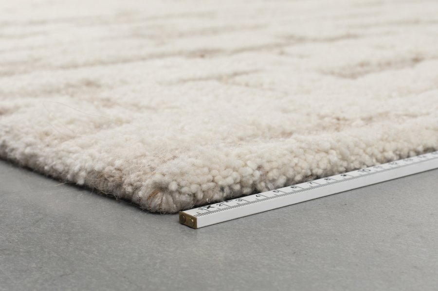 ZUIVER Hills gulvtppe, rektangulr - beige uld (200x300)