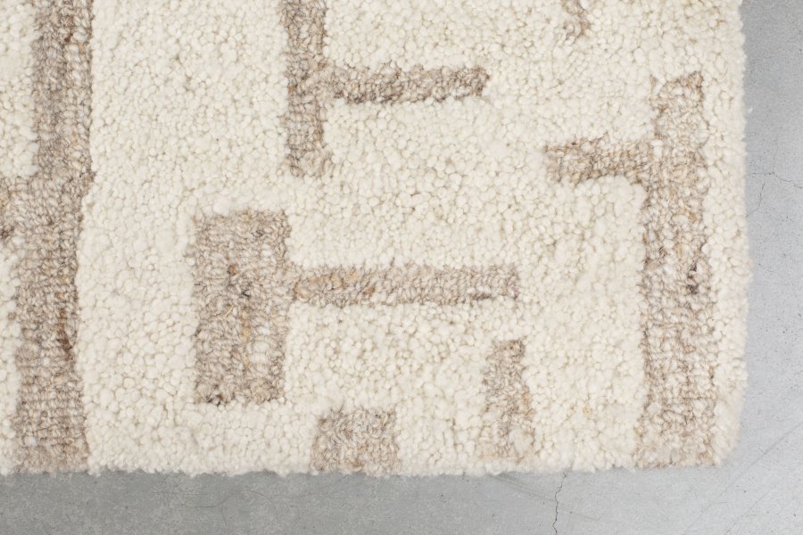 ZUIVER Hills gulvtppe, rektangulr - beige uld (200x300)