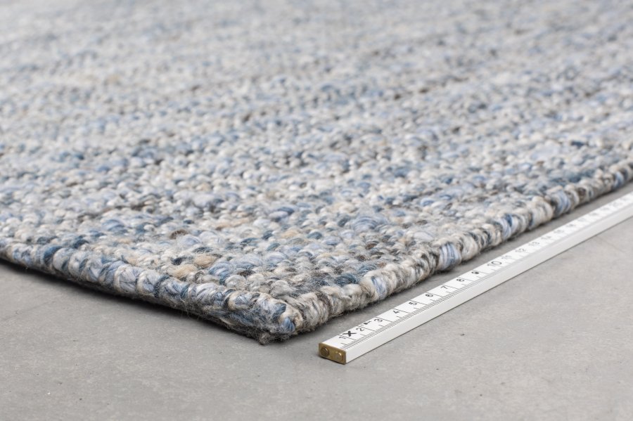 ZUIVER Heaven gulvtppe, rektangulr - bl gr uld og polyester (160x230)