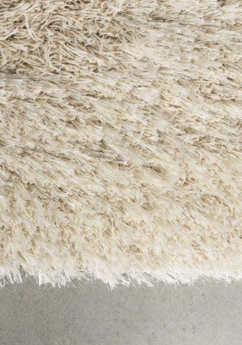 ZUIVER Curly gulvtppe, rektangulr - beige HSPP/polyester/uld (200X290)