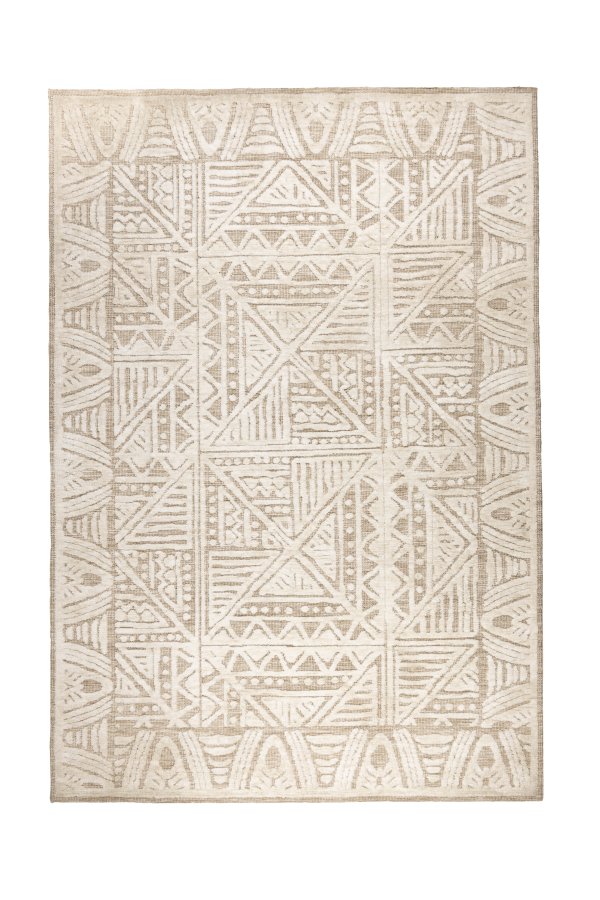 WHITE LABEL LIVING Cuzco gulvtppe, rektangulr - beige polyester (160x230)