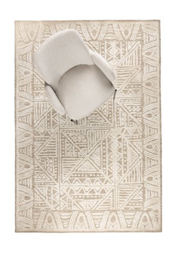 WHITE LABEL LIVING Cuzco gulvtppe, rektangulr - beige polyester (160x230)