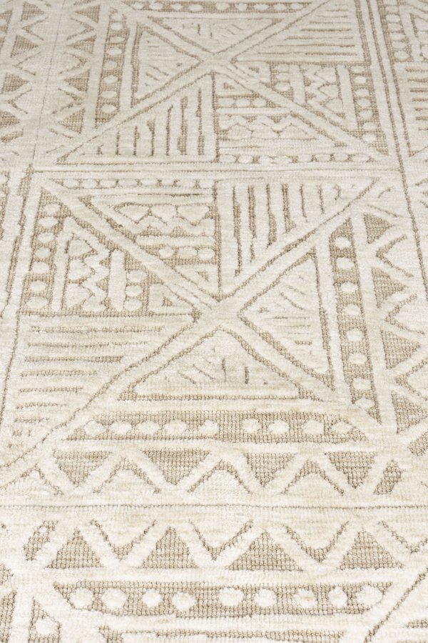 WHITE LABEL LIVING Cuzco gulvtppe, rektangulr - beige polyester (160x230)