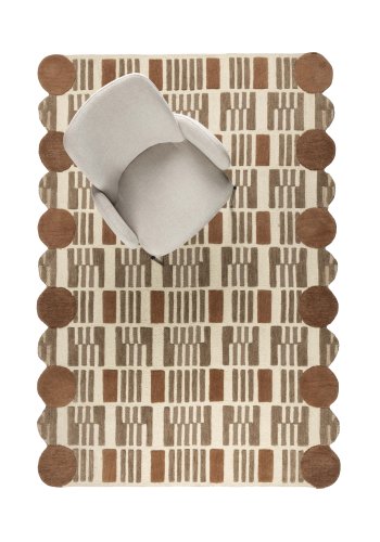 WHITE LABEL LIVING Mundra gulvtppe, rektangulr - beige uld (160x230)