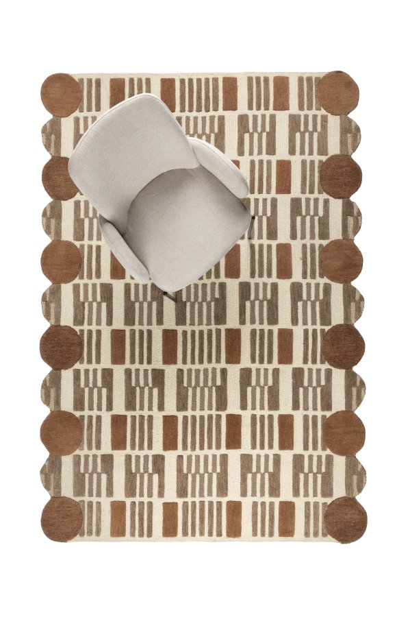 WHITE LABEL LIVING Mundra gulvtppe, rektangulr - beige uld (160x230)