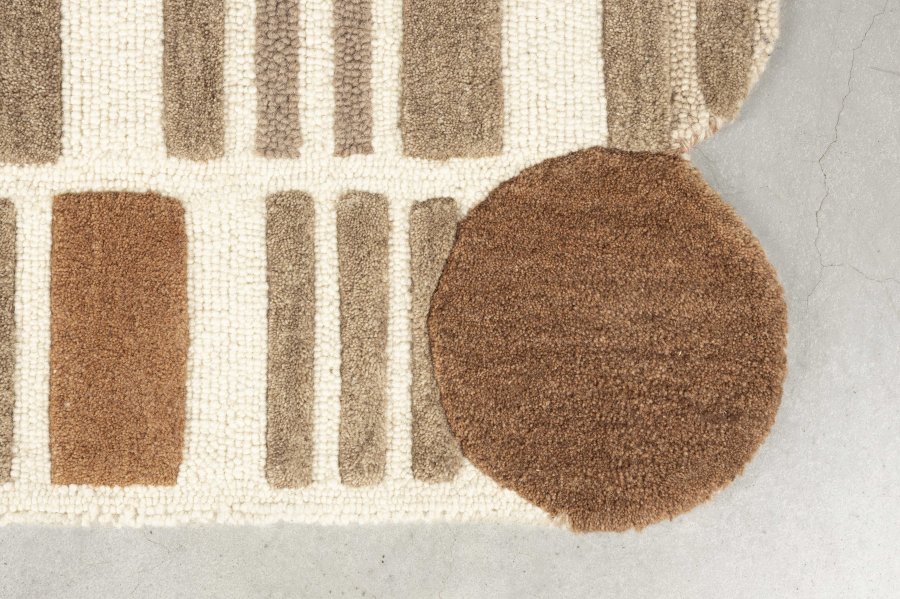 WHITE LABEL LIVING Mundra gulvtppe, rektangulr - beige uld (160x230)