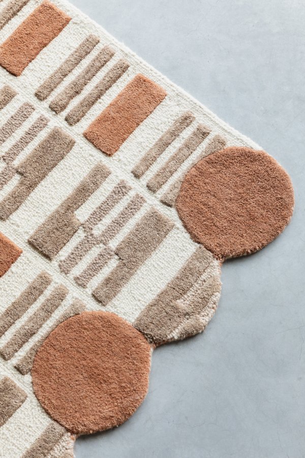 WHITE LABEL LIVING Mundra gulvtppe, rektangulr - beige uld (160x230)