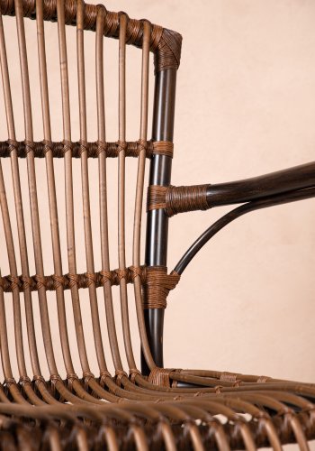 VENTURE DESIGN Galera havestol, m. armln - brun polyrattan og aluminium