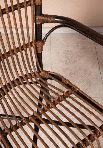 VENTURE DESIGN Galera havestol, m. armln - brun polyrattan og aluminium