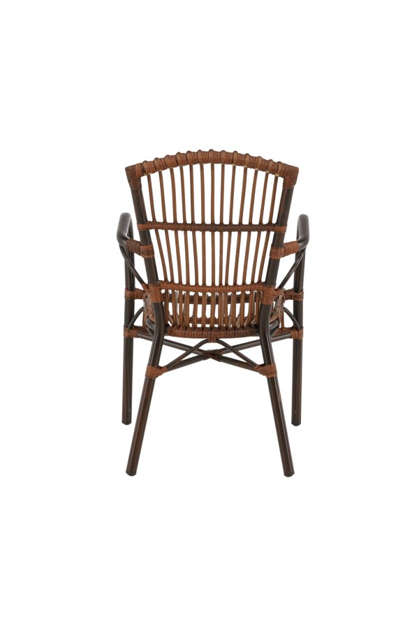 VENTURE DESIGN Galera havestol, m. armln - brun polyrattan og aluminium