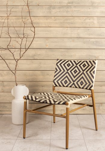 VENTURE DESIGN Calapan udendrs loungestol - beige/brun polyrattan og natur aluminium