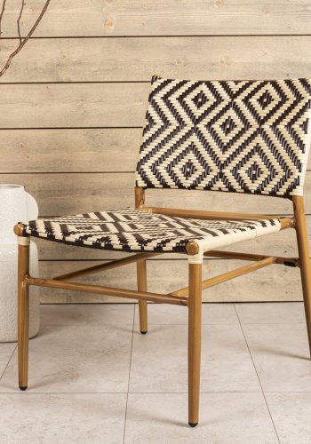 VENTURE DESIGN Calapan udendrs loungestol - beige/brun polyrattan og natur aluminium