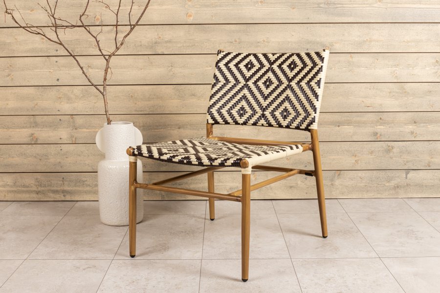 VENTURE DESIGN Calapan udendrs loungestol - beige/brun polyrattan og natur aluminium