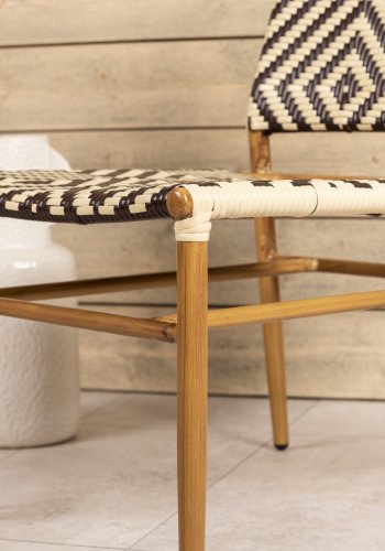 VENTURE DESIGN Calapan udendrs loungestol - beige/brun polyrattan og natur aluminium