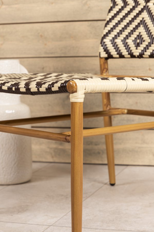 VENTURE DESIGN Calapan udendrs loungestol - beige/brun polyrattan og natur aluminium