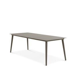 Korfu havebord, rektangulr - stone gr aluminium (220x90)