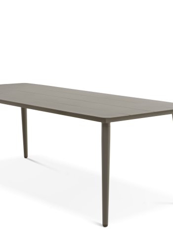 Korfu havebord, rektangulr - stone gr aluminium (220x90)