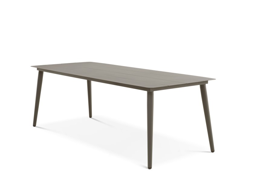 Korfu havebord, rektangulr - stone gr aluminium (220x90)