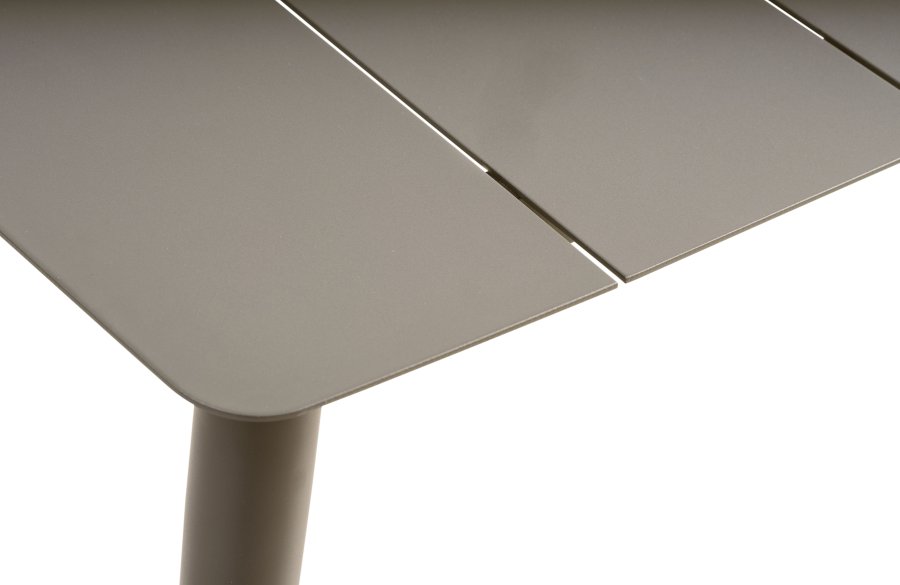 Korfu havebord, rektangulr - stone gr aluminium (220x90)