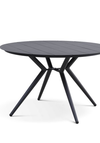 Korfu havebord, rund - antracitgr aluminium (126)