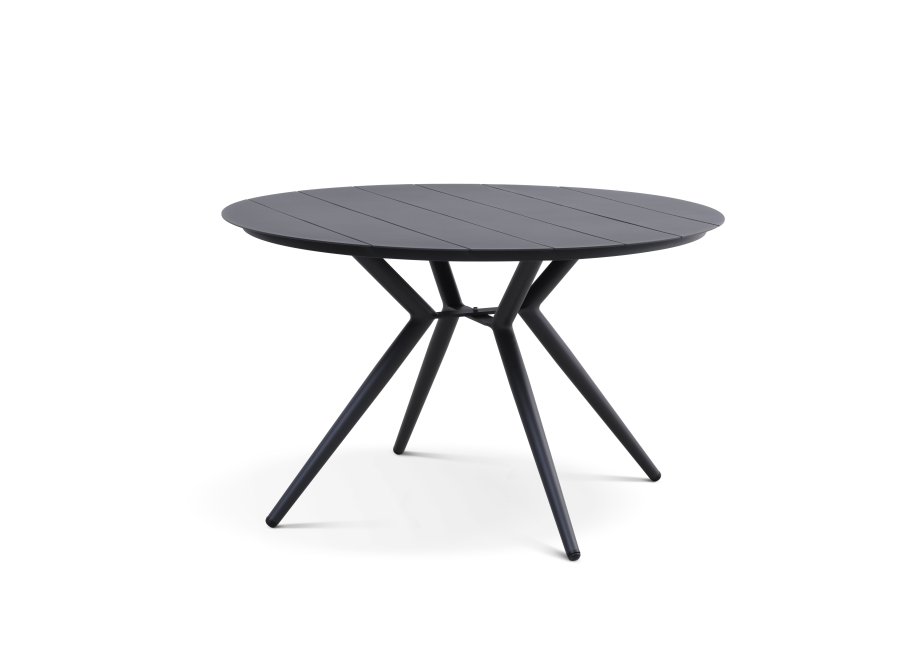 Korfu havebord, rund - antracitgr aluminium (126)