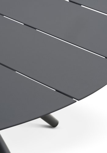 Korfu havebord, rund - antracitgr aluminium (126)