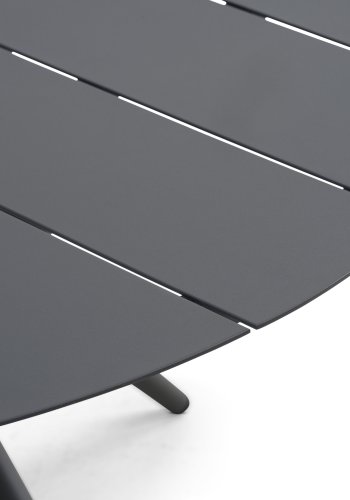 Korfu havebord, rund - antracitgr aluminium (90)