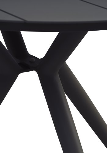 Korfu havebord, rund - antracitgr aluminium (90)