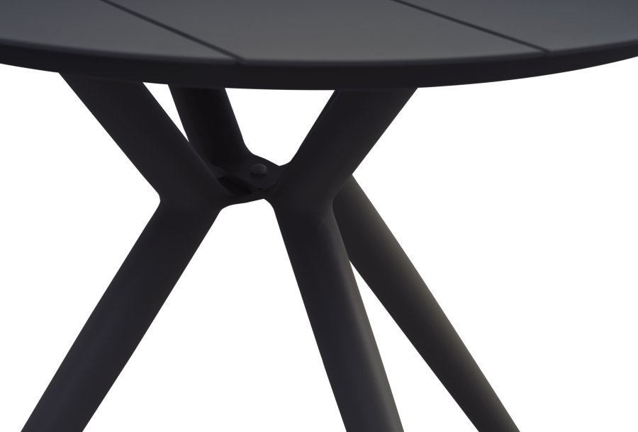 Korfu havebord, rund - antracitgr aluminium (90)