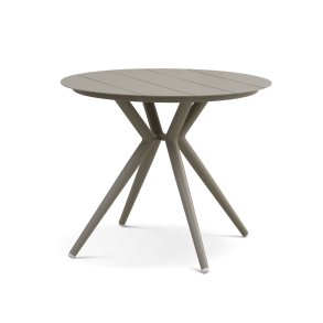 Korfu havebord, rund - stone gr aluminium (90)