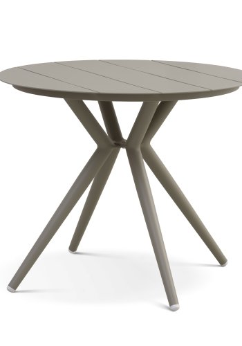 Korfu havebord, rund - stone gr aluminium (90)