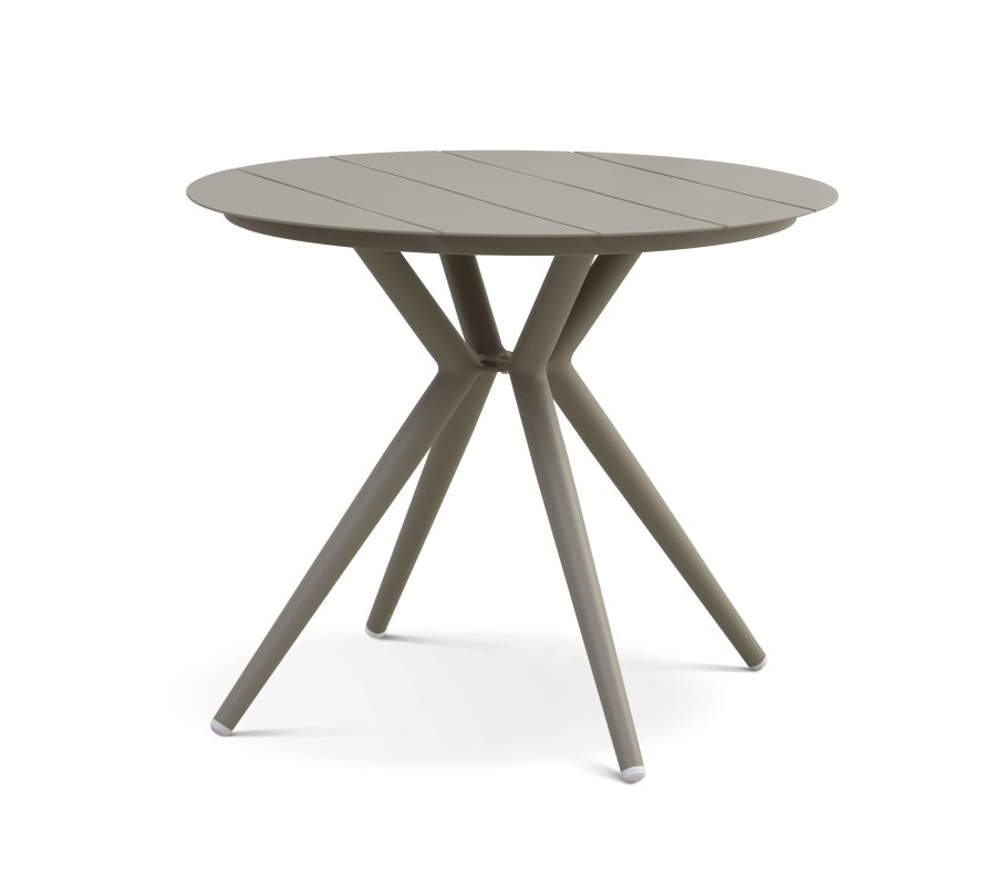 Korfu havebord, rund - stone gr aluminium (90)