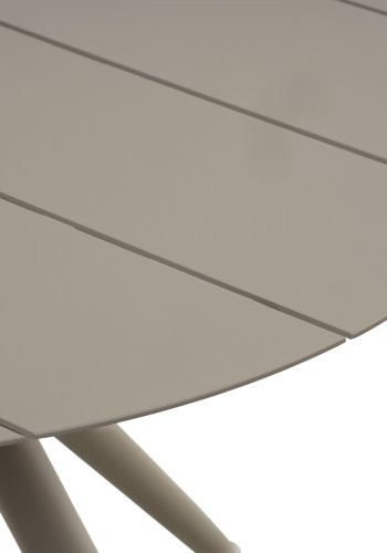 Korfu havebord, rund - stone gr aluminium (90)