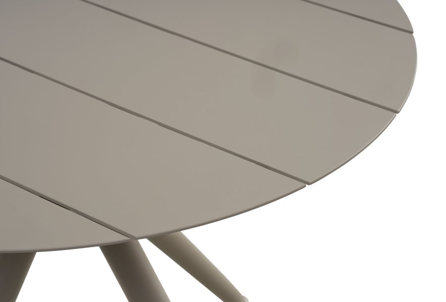 Korfu havebord, rund - stone gr aluminium (90)