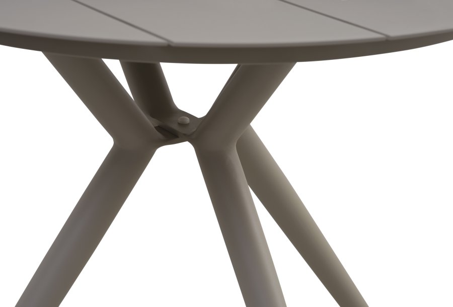 Korfu havebord, rund - stone gr aluminium (90)