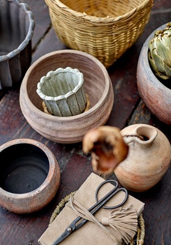 BLOOMINGVILLE Thira Deko Urtepotte, Brun, Terrakotta