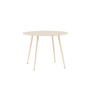 VENTURE DESIGN Plaza spisebord, rund - hvidvasket MDF og stl (100)