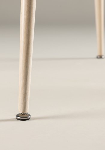 VENTURE DESIGN Plaza spisebord, rund - hvidvasket MDF og stl (100)