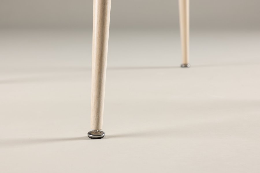 VENTURE DESIGN Plaza spisebord, rund - hvidvasket MDF og stl (100)