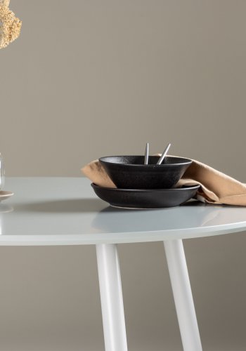 VENTURE DESIGN Plaza spisebord, rund - gr MDF og stl (100)