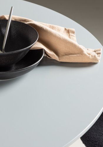 VENTURE DESIGN Plaza spisebord, rund - gr MDF og stl (100)